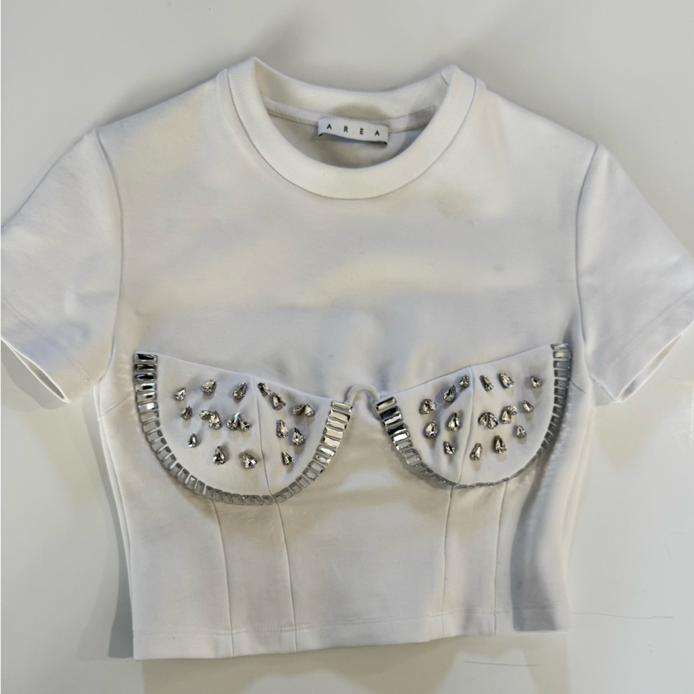 AREA Cream Crewneck Sweatshirt